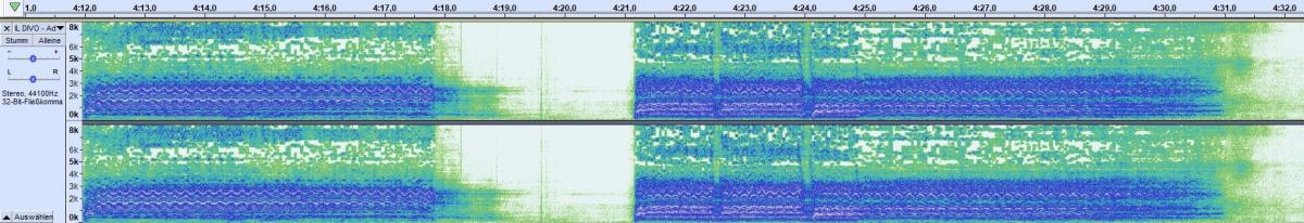 Abbildung 2: Spektrogramm des Operatic Pop Songs „Adagio“ von „Il Divo“